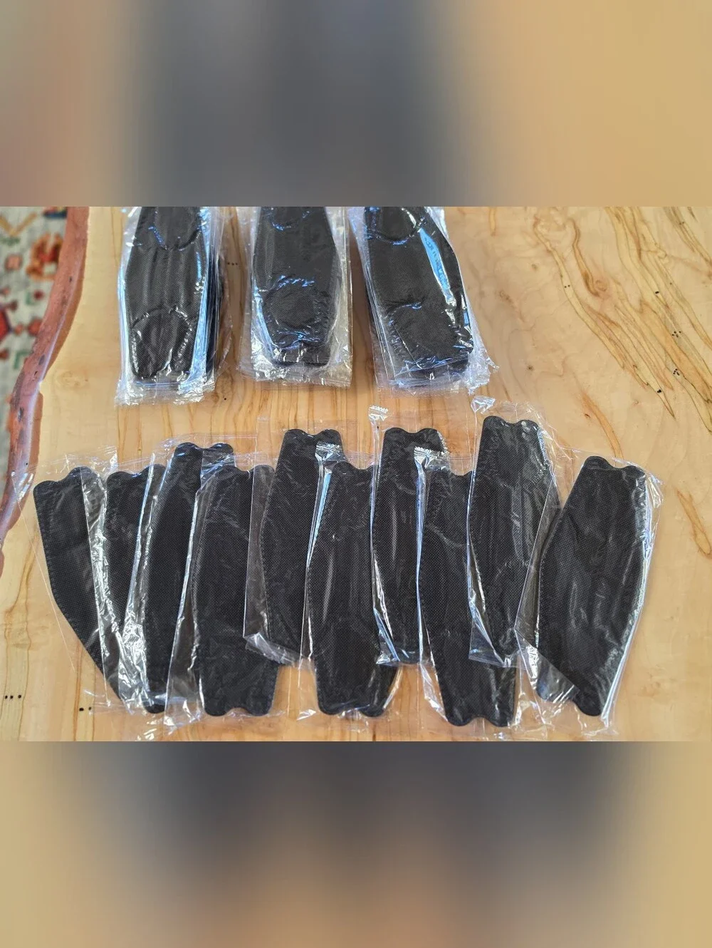 LOGAO Black KF94 3D Protection Cup Mask Individually Wrapped Set of 49 Masks New